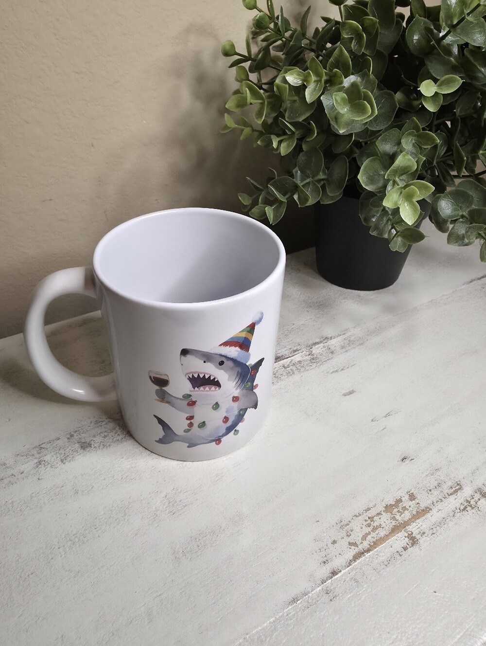 White Shark Party Ceramic Coffee Mug - Home Accents